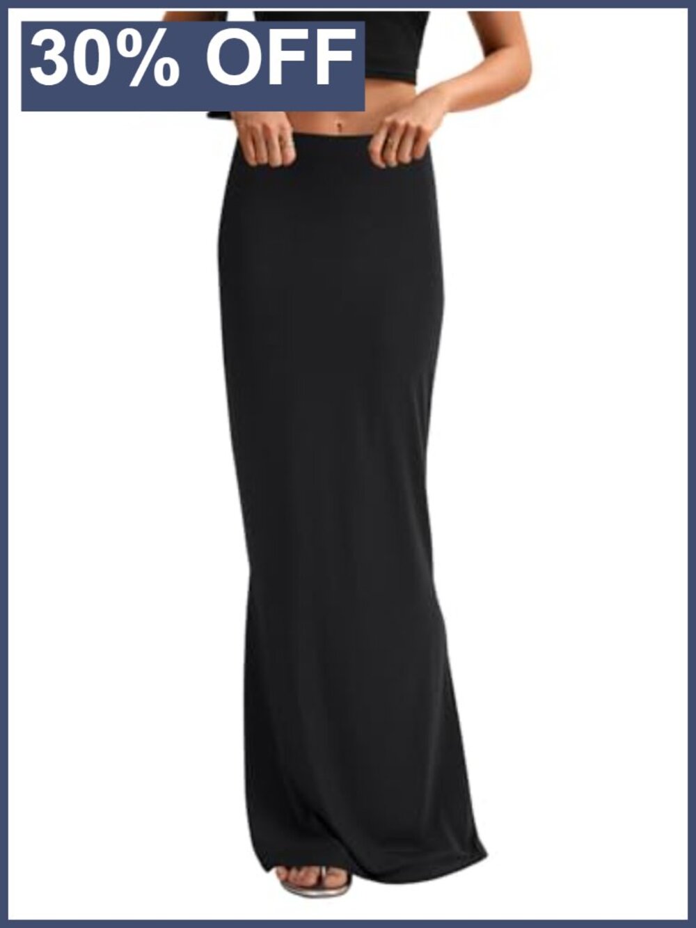 High Waist Elastic Flare Bodycon Maxi Skirt Slim Fit Women's